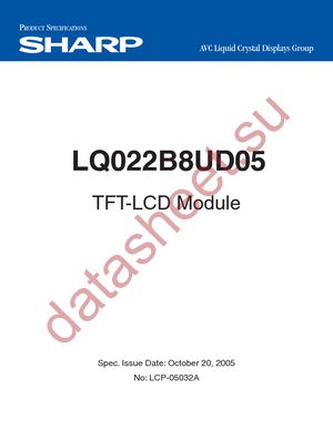 LQ022B8UD05 datasheet  